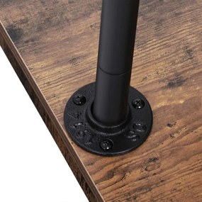 Appendiabiti da terra mobile LINEA marrone/nero