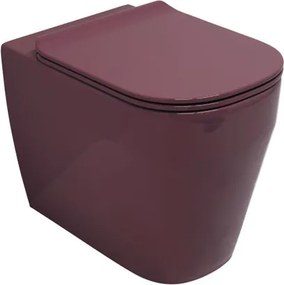 Vaso WC filomuro OLYMPIA CERAMICA tuttoevo melanzana, sedile incluso P 53 x L 36 x H 42 cm