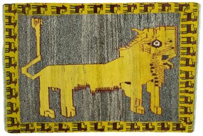 Gabbeh Tappeto persiano 150x100 Nero (Iran) Annodato A Mano