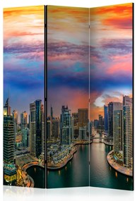 Paravento Pomeriggio a Dubai - grattacieli sullo sfondo del cielo