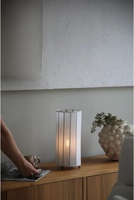 Lampada da tavolo bianca e nera con paralume in tessuto (altezza totale 31,5 cm) Hikari – Markslöjd