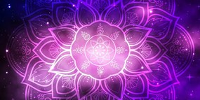 Quadro su tela – Mandala con sfondo galattico