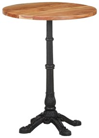 Tavolino Da Bistrot Ø60x76 Cm İn Legno Massello Di Acacia /