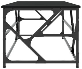 Tavolino Salotto Nero 100x50x40cm Legno Multistrato
