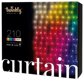 Twinkly TWW210SPP-TEU - LED RGB Tenda natalizia per esterni 210xLED 6,1m IP44 Wi-Fi