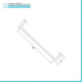 Porta asciugamani a muro 40 cm in acciaio cromato Bora