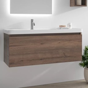Mobile bagno sospeso 100cm con cassetto e lavabo incasso SP-100 - KAMALU