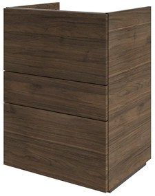 Mobile da bagno a terra L 60 x H 84 x P 48 cm noce lucido, 3 cassetti SENSEA Neo Line