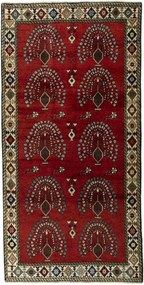 Gabbeh Tappeto 130x250 Rosso (Iran) Annodato A Mano
