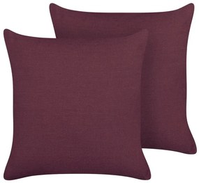 Set di 2 cuscini lino viola 45 x 45 cm SAGINA Beliani