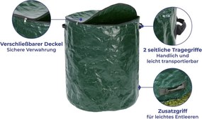 Bidone verde scuro per rifiuti compostabili 275 l - Maximex