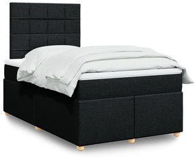 Giroletto A Molle Con Materasso Nero 120x190 Cm İn Tessuto /