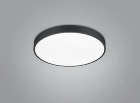 Plafoniera waco led dimmerabile d.50cm metallo nero627415032