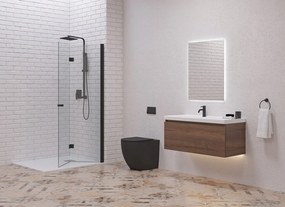 Doccia walk in a libro 70 cm colore nero | KSW7000N - KAMALU