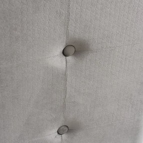 Testata Buttons Velluto per letti da 105 e 90 cm - Grigio