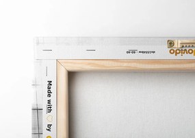 Quadro su tela – Silhouette di persone in metropoli in bianco e nero