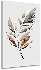 Stampa su tela – Foglie in movimento con un tocco di minimalismo