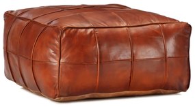 Pouf Tanno 60x60x30 Cm İn Vera Pelle Di Capra /