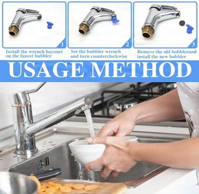 Set di 6 aeratori per rubinetto EYN DEL1744 da 18,5 mm in plastica, in più varianti di colore