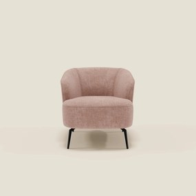 Renoa Poltroncina dall'eleganza moderna in tessuto smacchiabile T24 rosa cipria