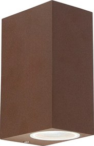 Lampada da parete intelligente ruggine IP44 incl. 2 GU10 Wifi - Baleno