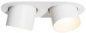 Set di 6 faretti da incasso bianchi GU10 70mm orientabili a 2 luci - Installa