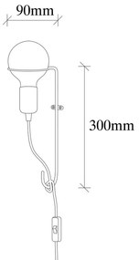 Lampada da parete in metallo color oro Opviq luci Rodopi - Opviq lights