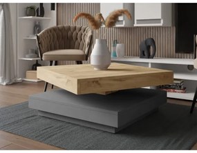 Tavolino NENANI 34x70 cm grigio/quercia wotan