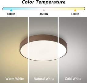 Brilagi - Plafoniera LED dimmerabile POOL LED/48W/230V 3000-6000K 40 cm marrone+telecomando