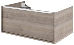 Mobile da bagno sotto lavabo SENSEA Neo grigio satinato L 75 x H 32 x P 48 cm 1 cassetto, lavabo non incluso