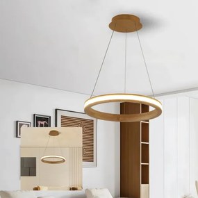 Brilagi - Lampadario LED a sospensione con cavo UMEA WOOD LED/30W/230V Ø 40 cm, in legno di caucciù