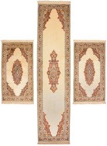 Cashmere Silk Tappeto 330x80 (Indian) Annodato A Mano