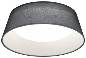 Plafoniera nera con paralume in tessuto Ponts – Trio