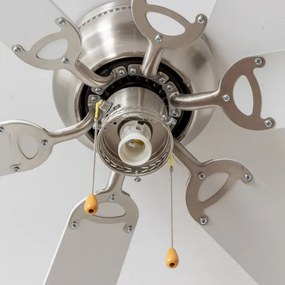 ZEVENTI - Ventilatore da soffitto GALDANA 1xE27/60W/230V grigio/bianco