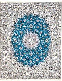 Nain Tappeto 210x260 Verde (Iran) Annodato A Mano