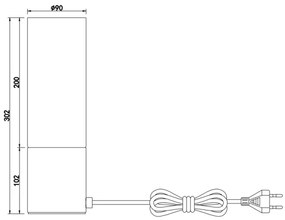 Globo 21000TB - Lampada da tavolo Touch ANNIKA 1xE27/25W/230V diametro 9 cm nero