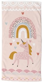 Telo mare rosa e beige 75x150 cm - Good Morning