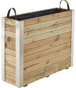 Fioriera BAMBOU CERLAND in legno pino H 78.5 cm L 100 x P 30 cm