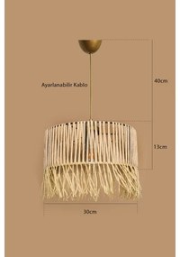 Lampada a sospensione con cavo RIMINI 1xE27/40W/230V beige