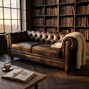 CHESTERFIELD - divano vintage in ecopelle