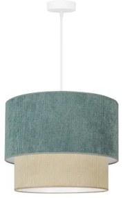 Duolla - Lampadario a sospensione con filo CORDUROY 1xE27/15W/230V diametro 40 cm blu/beige