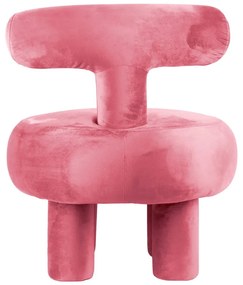 Poltrona in velluto rosa Abrazo - Leitmotiv