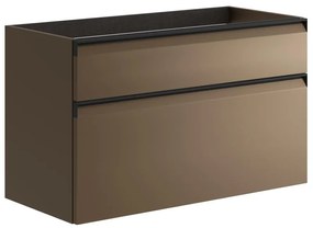 Mobile da bagno sotto lavabo Fusion giallo L 99.5 x H 60 x P 45.5 cm 2 cassetti, lavabo non incluso