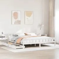 Letto senza Materasso Bianco 180x200 cm Legno Massello di Pino 3301586