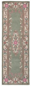 Tappeto verde in lana 67x210 cm Aubusson - Flair Rugs