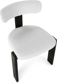 Sedie da pranzo in set nere/grigio chiaro in imbottito 2 pz Nadia – MOME