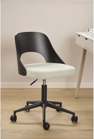 Sedia da ufficio nera/beige Lucy – Actona