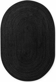 Tappeto nero in iuta reversibile/tessuto a mano 160x230 cm Braided – Hanse Home