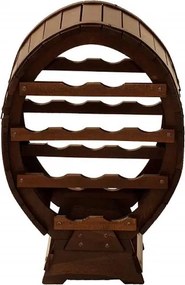 Cantinetta porta bottiglia in legno botte 12 POSTI