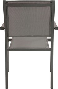 DEXTER - set tavolo in alluminio cm 200/300 x 100 x 74 h con 6 poltrone Venus